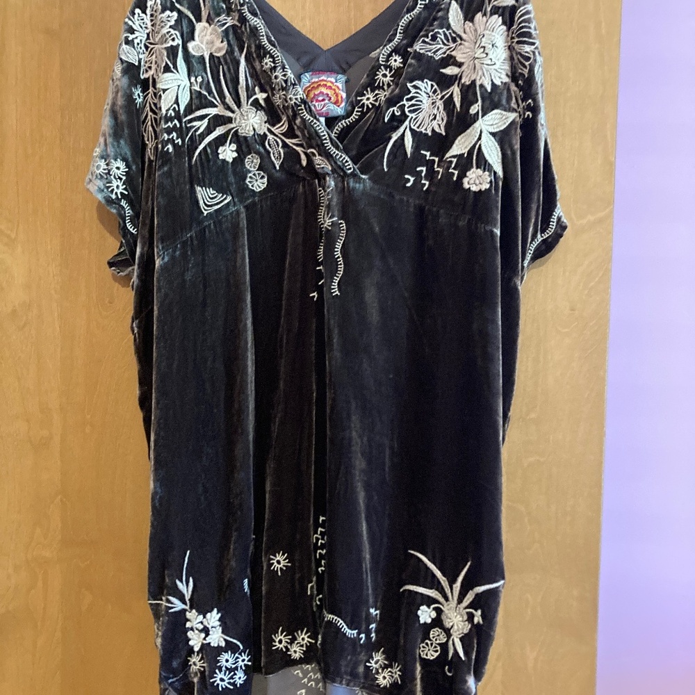 Johnny Was xs velvet tunic (caftan)
